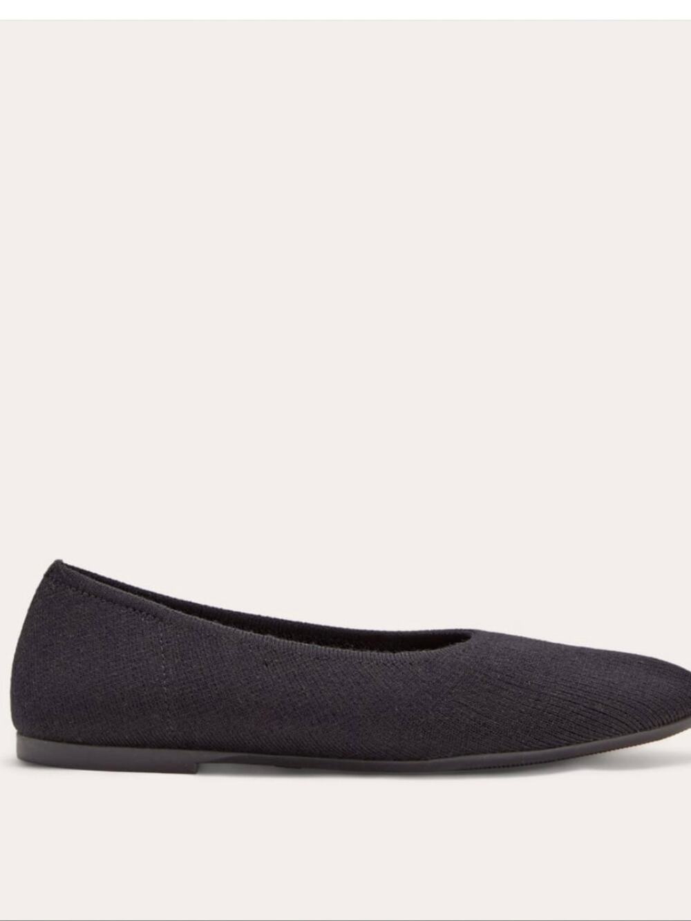 Everlane The Day Glove ReKnit Ballet Flat NWT Black Breathable Knit Shoe 5 NEW